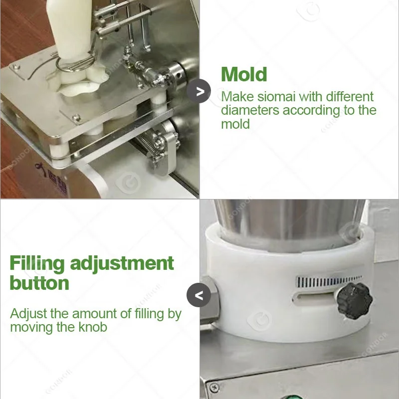 Manual Semi-Automatic Table Tap Portable Frozen Shao Mai Siu Mai Shumai Siomai Maker Process Make Machine