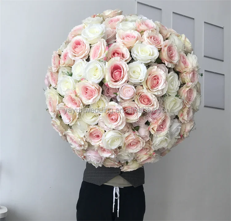 Yr 2101 Rose Floral Artificial Flower Ball For Wedding Decoration