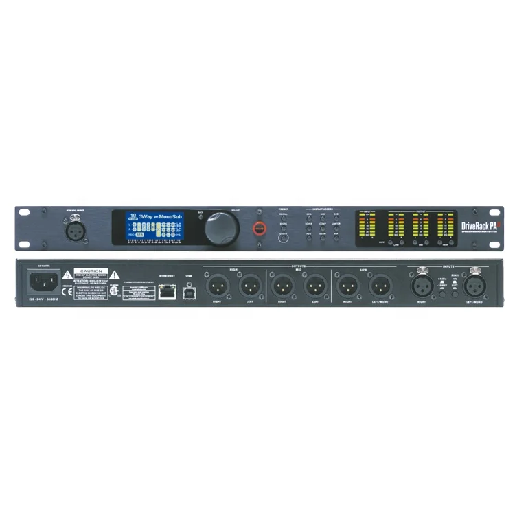PA2 DriveRack 2 Input 6 Output Speaker Management System Professional Audio Equalizer for Stage Sound Equipment