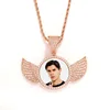 Wings rose gold + 60cm twist chain