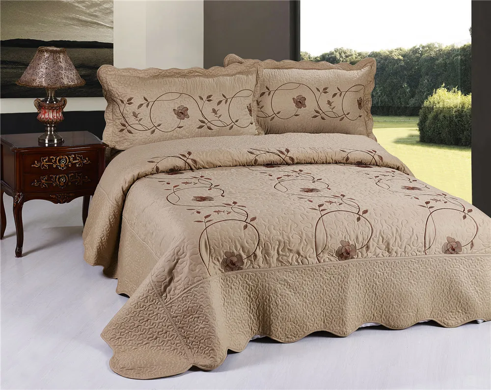 Bedspread Set Quilting Microfiber Factory Direct Bedding Quilts Made In