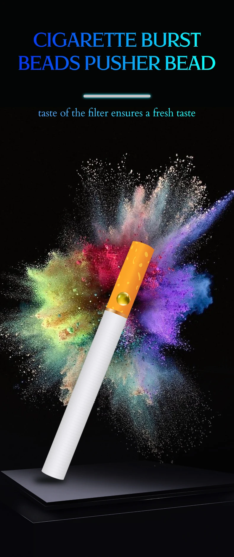 Smoking Sigara Mentol Capsul Bead Pusher And Lighter Menthol Tubes