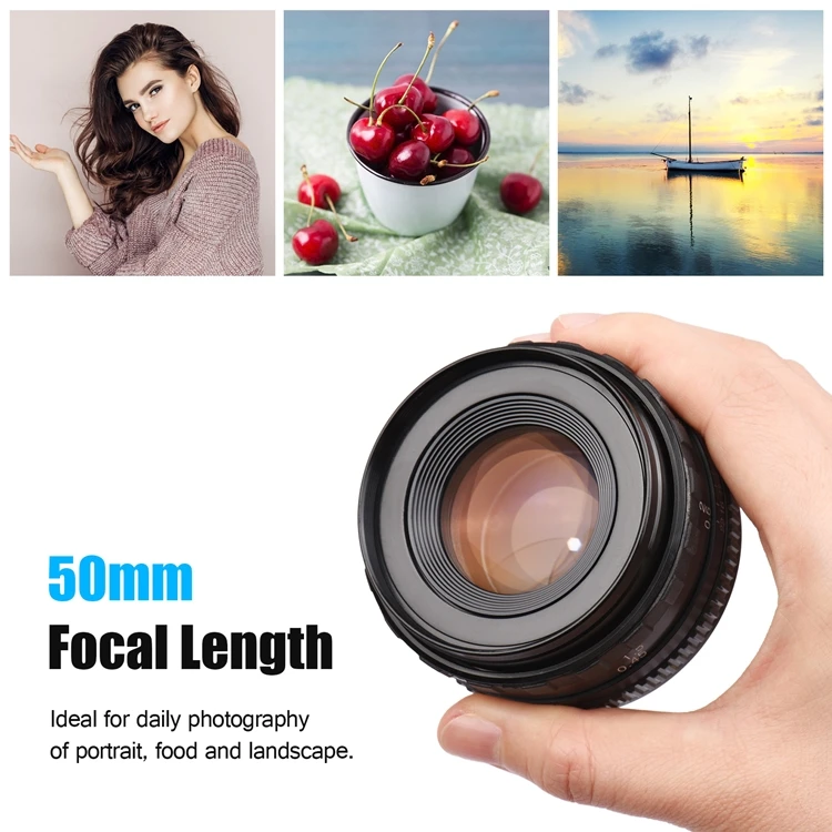 50mm F1.7 Large Aperture Camera Lens Manual Focus Prime Lens PK Mount Replacement for Pentax Full Frame Cameras