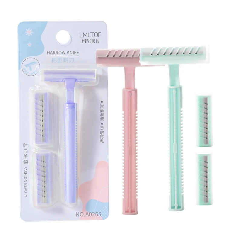 LMLTOP Beauty Tools Body Double Edge Shaver Razor Twin Blade Women 2in1 Stainless Steel Safety Shaving Hair Trimmer Razor A0265