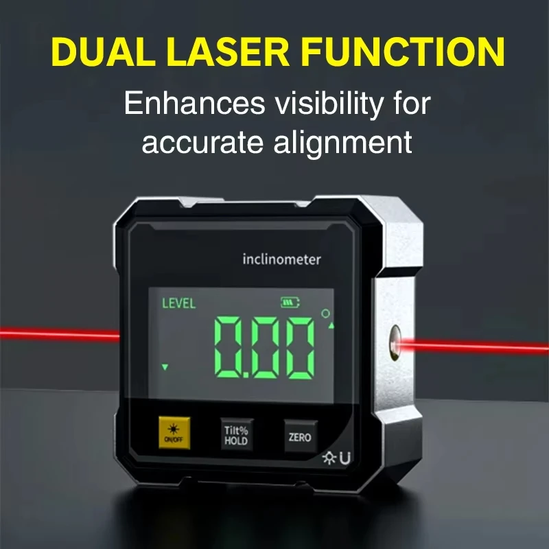 Pocket Digital Level Protractor Automotive Tool Professional Digital Display Angle Gauge 360 Degree Magnetic