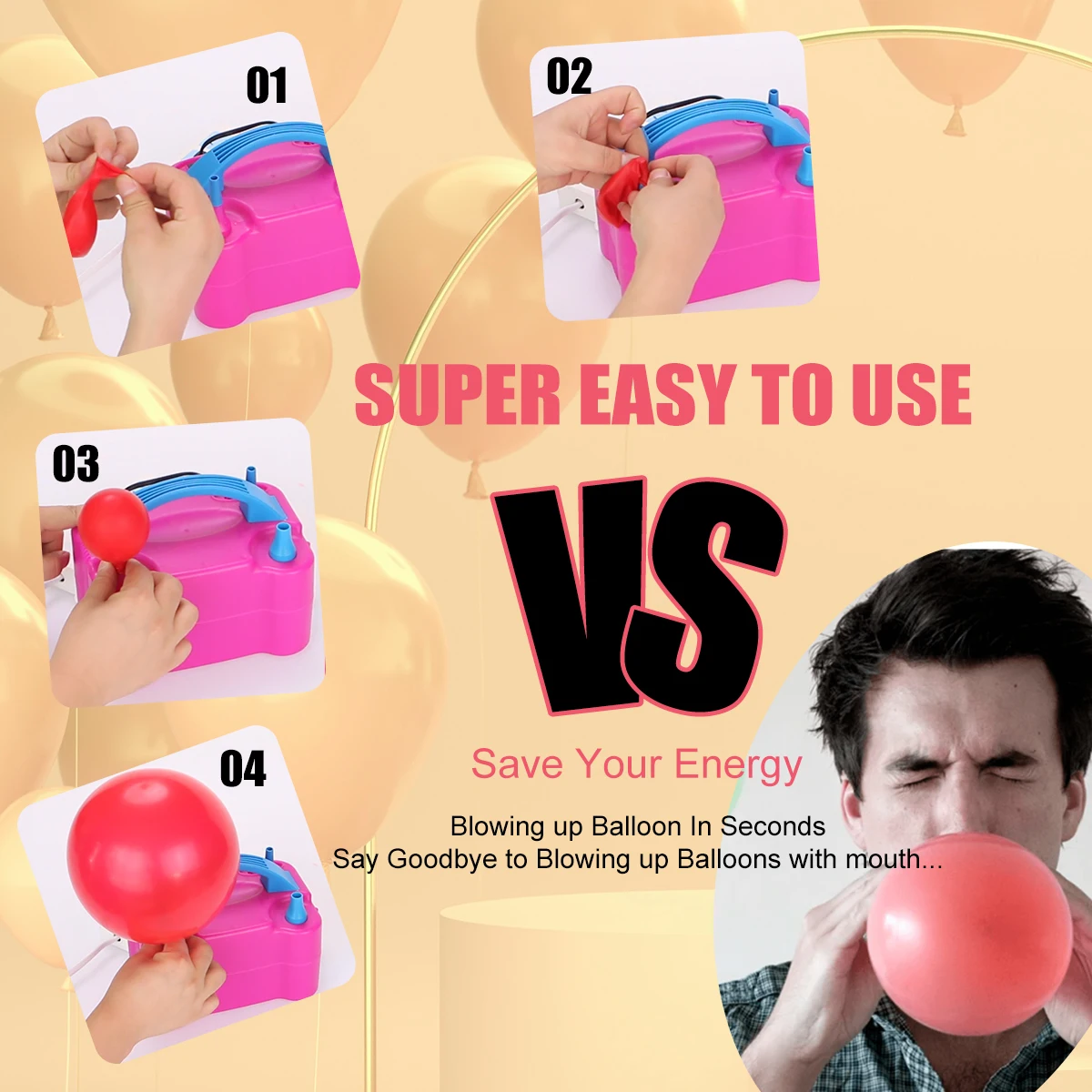 Воздушный насос электрический воздушный автоматический портативный Электрический для воздушных шаров