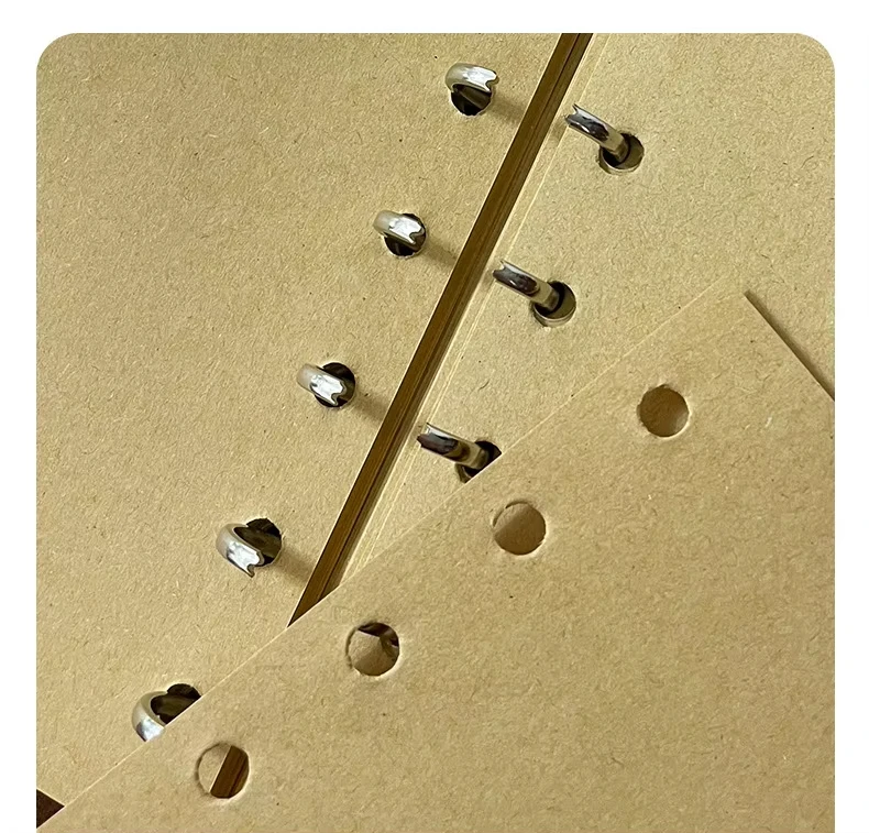 A6 vintage leather cover journals handmade travel kraft paper blank notebook