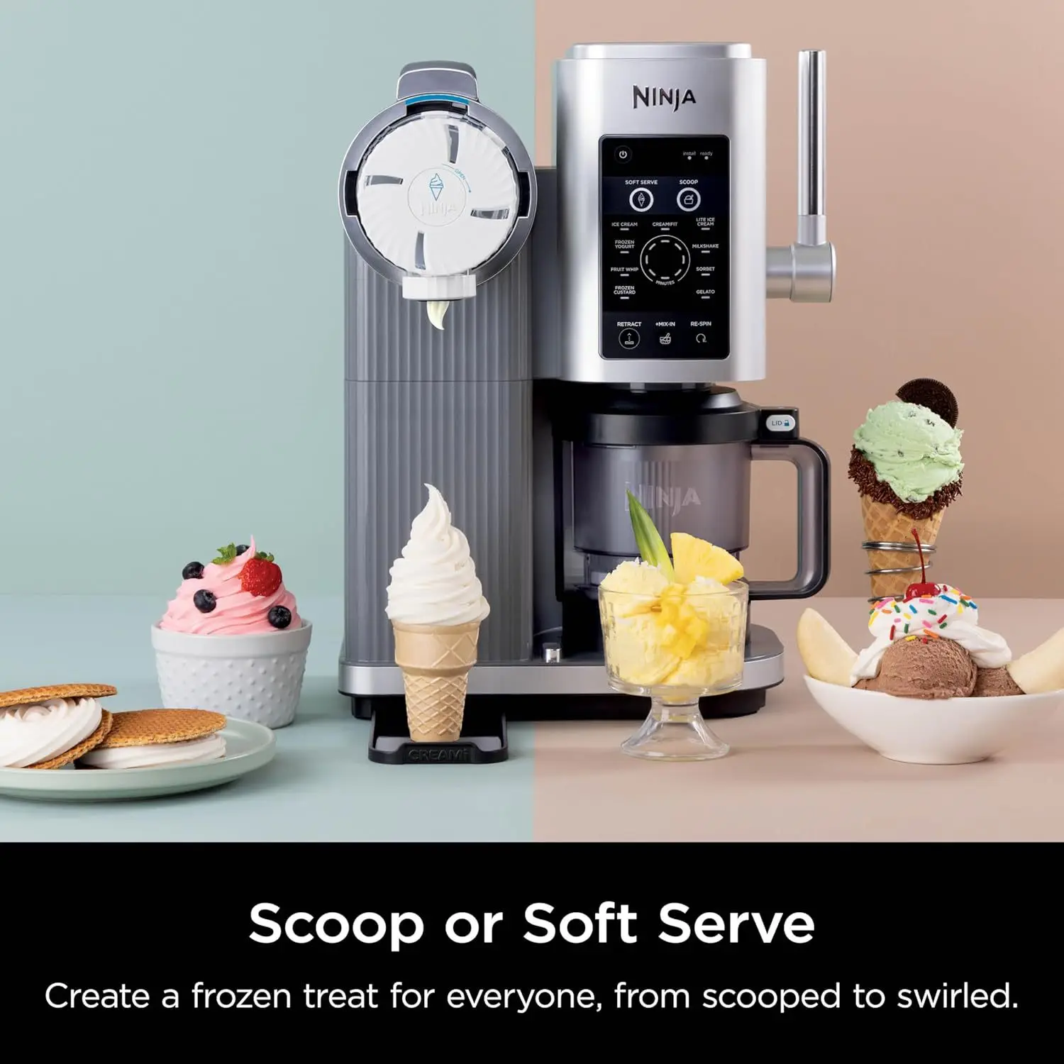 Ninja Swirl NC700/NC701 Electric Ice Cream Maker with Storage Jar