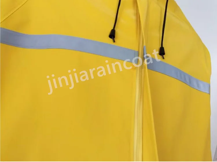 Picture [3]-YELLOW PVC POLYESTER RAIN SUIT - jinjiaraincoats-jinjiaraincoats