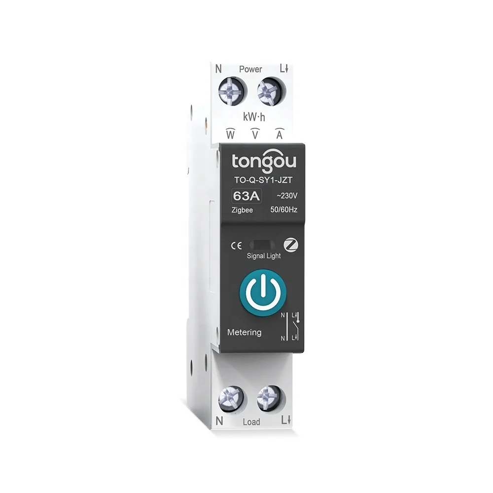 TUYA WIFI Smart Circu Breaker con misurazione 1P 50A 63A su guida DIN