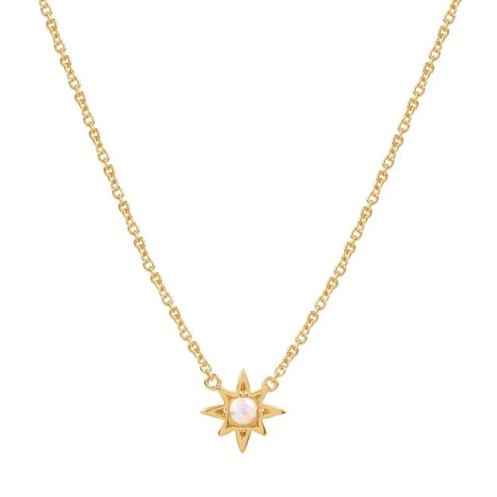 Hot Items 14k Gold Opal Star Necklace 