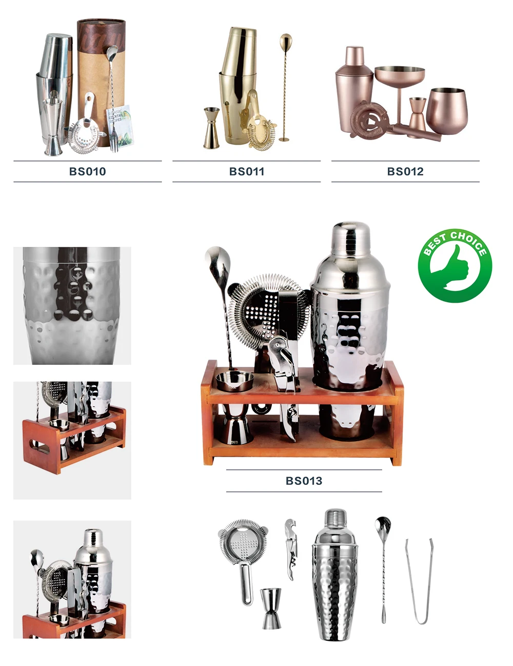 Custom Wholesale Barware Tools Set Bartender Kit Bar Accessories