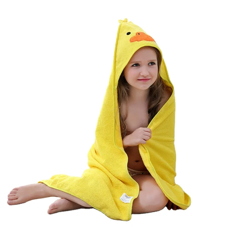 Hot Selling Kids bath towel beach towel children’s cape cartoon print hooded poncho bath towel