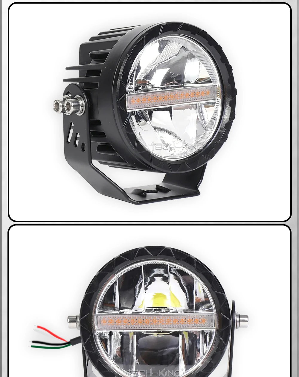 TK 3.5 Inch White Yellow Optional High Low Beam Car SUV Offroad Motorcycle ATV UTV BUS Truck LED Work Driving Head Fog Light For