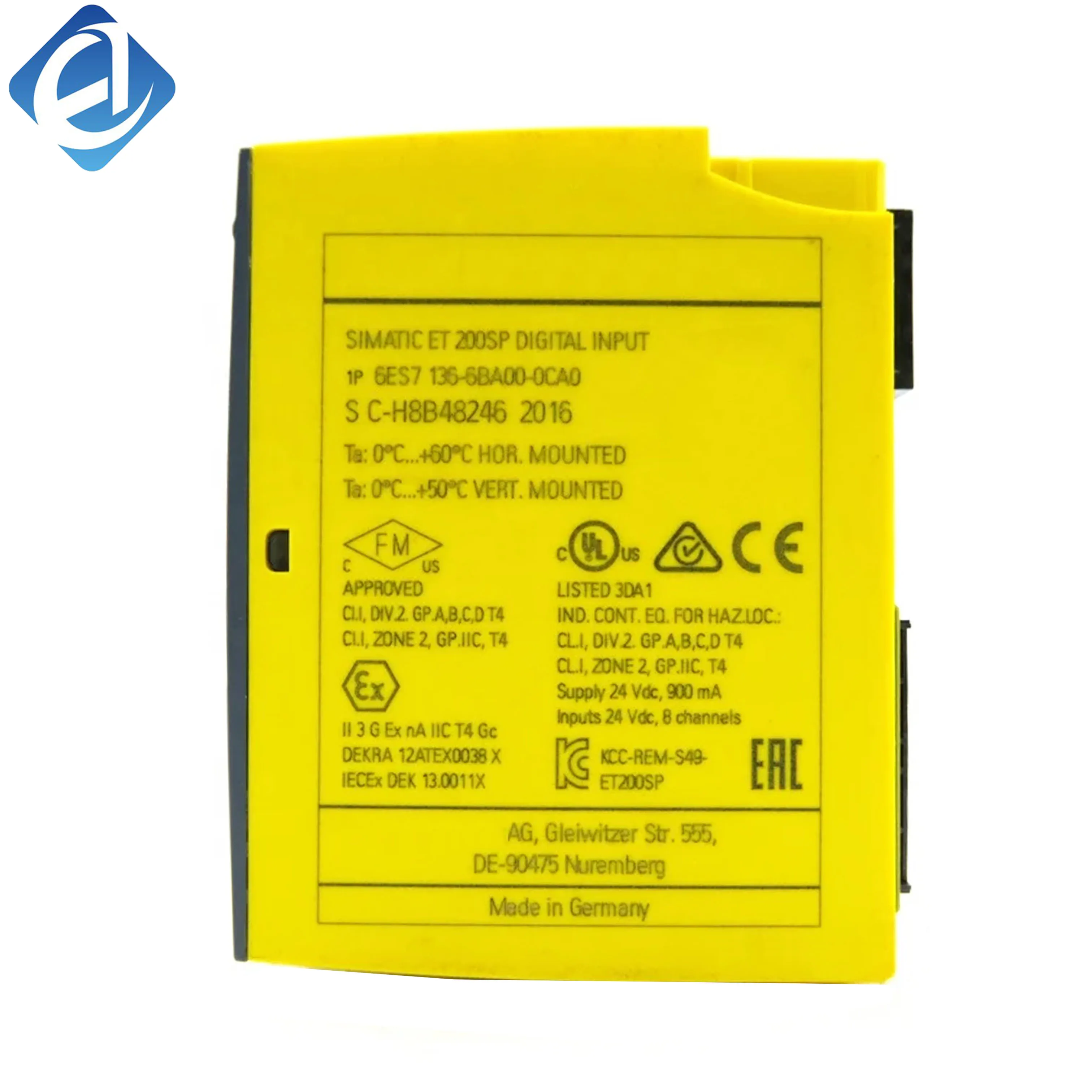 New Original 6ES7 136-6BA00-0CA0 6ES7136-6BA00-0CA0 ET200SP safety digital output module. Built-in safety function, reliable fault safety protection, stable signal output, applied to industrial safety circuits, emergency stop control