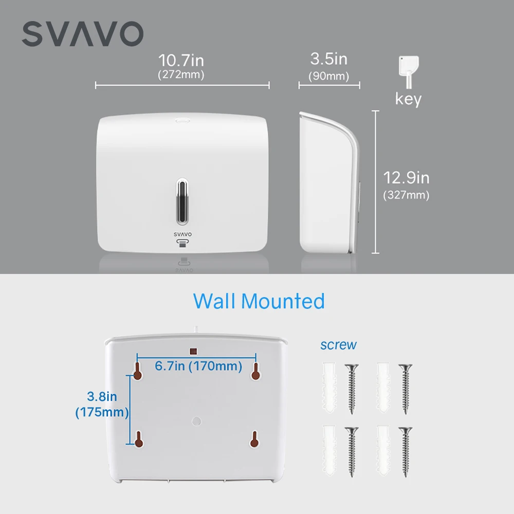 Bertreno Wall Mount Paper Towel Dispenser, Multifold Paper Towels - View #6