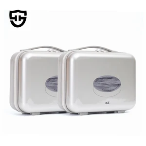 Eco-friendly Lightweight Waterproof ABS Unisex Makeup Travel Storage Organizer Trolley Case with Zipper Closure