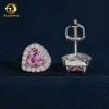 Moissanite rosa-argento