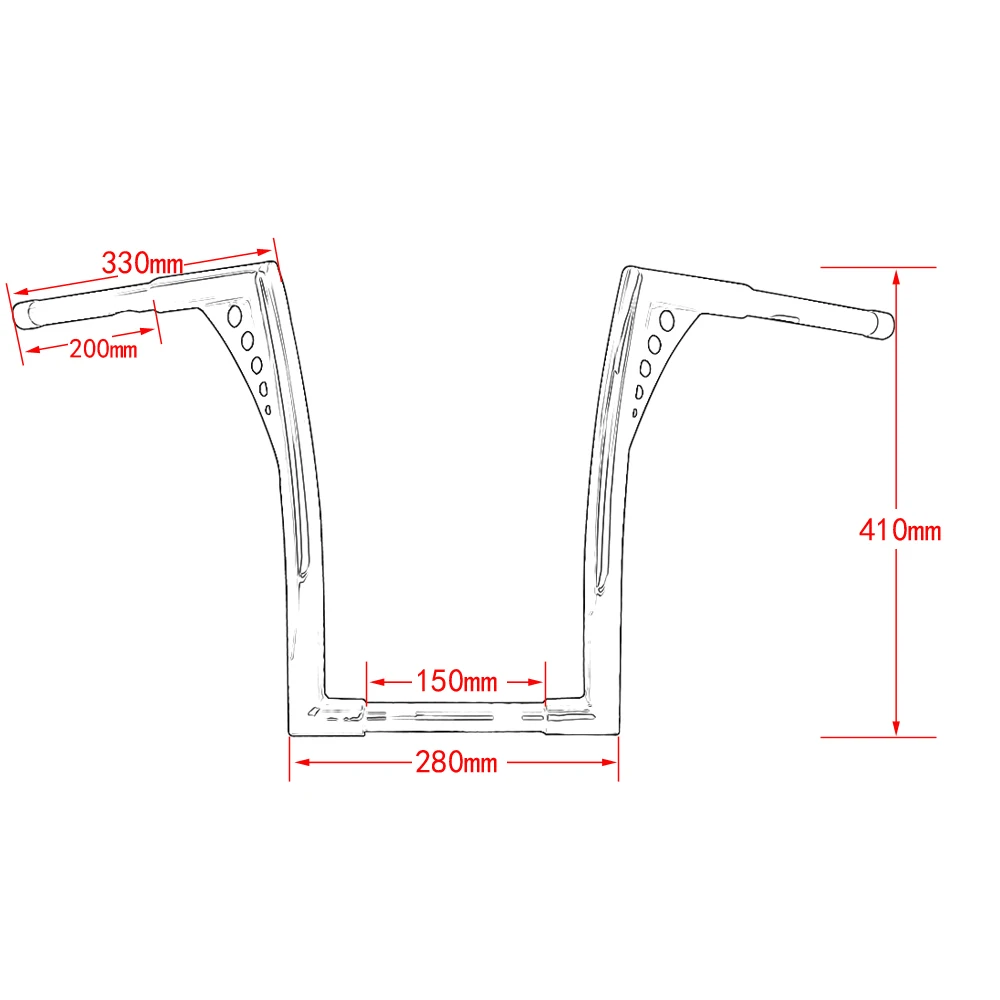 Racepro пользовательский мотоциклетный руль обезьяны для Harley Davidson Sportster Dyna Softail 1995-2017 Road King и других