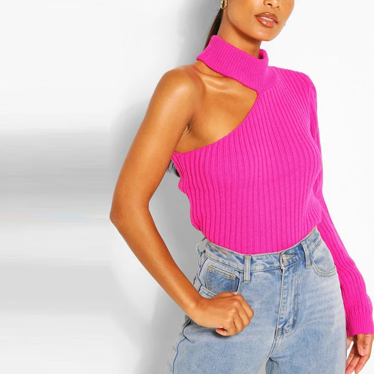 one sleeve knit top