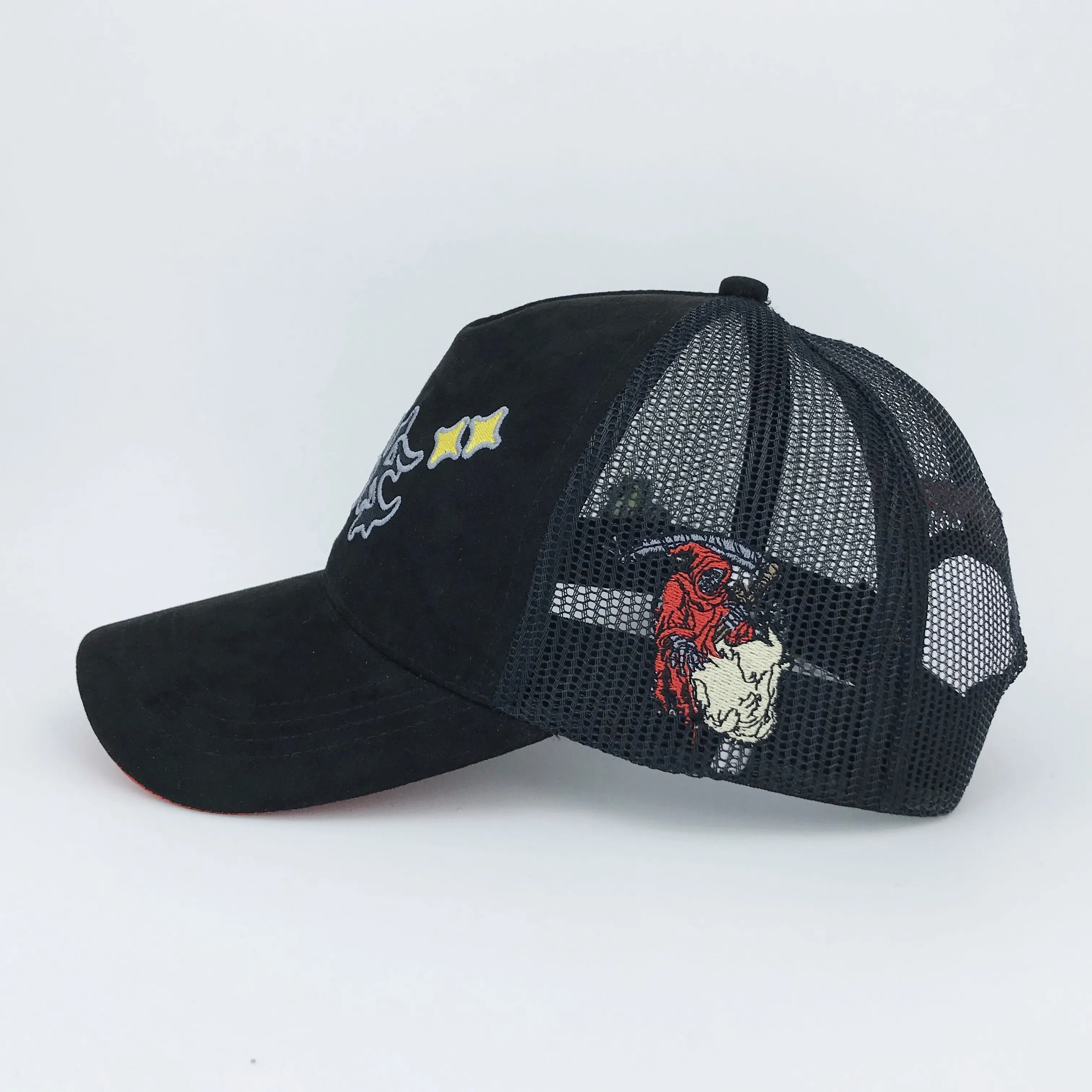 YKH Top Quality Custom Embroidery Logo Structured Solid Suede Baseball Cap for Women Men