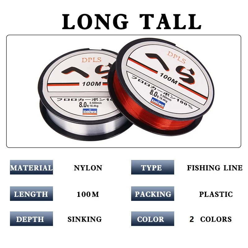 Monofilament Nylon Fishing Lines Jetshark 100m, 4lb