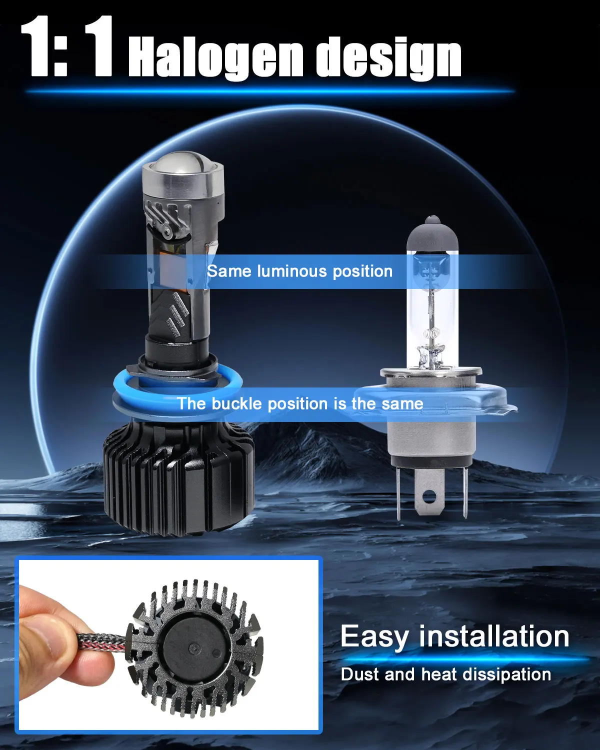 Led H4 Mini Proyector High Low Beam H11 H7 H4 Mini Lens Led Projector