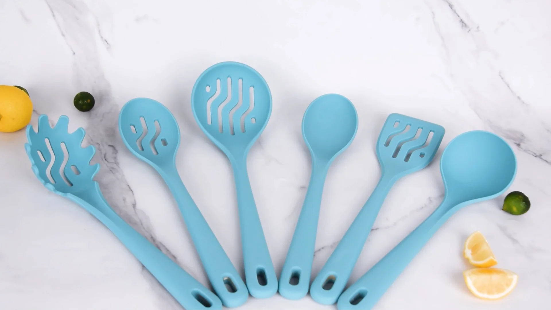 6pcs/set Plastic Nylon Integrated Kitchen Cooking Utensils Set