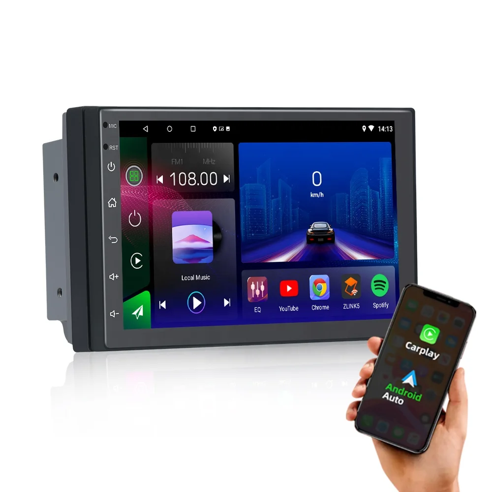 2 Din 7 Inch Android 1024*600 HD 1080P Full Touch Screen Car Video Mirror Vlc Apk Stereo Car Radio System DVD Player
