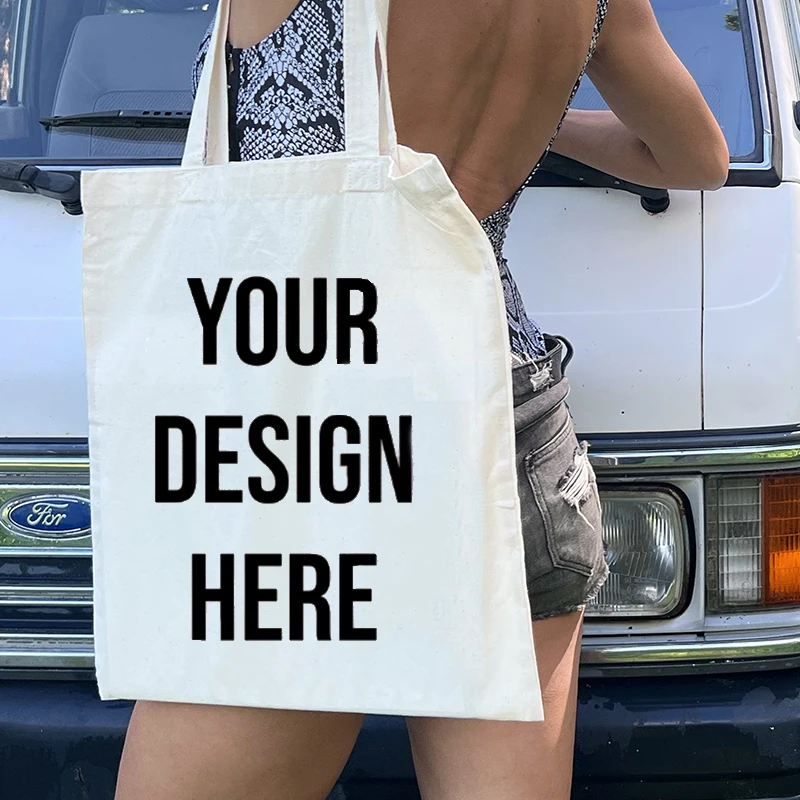 Promotional Sublimation Cloth Gift Shopping ToteBag Cheap Reusable White  Blank Cotton Canvas Tote Bags with Custom Printed Logo