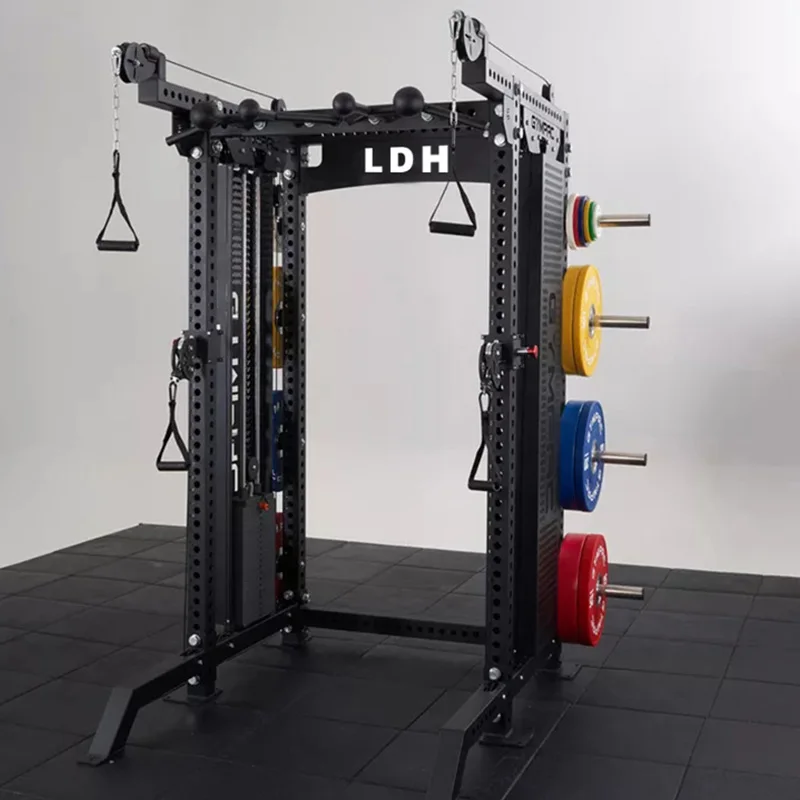 LDH тренажер для фитнеса, бодибилдинга, тренажерного зала, оборудование для фитнеса, Спортивная Многофункциональная тренажер Смит для тренировок, силовой стеллаж