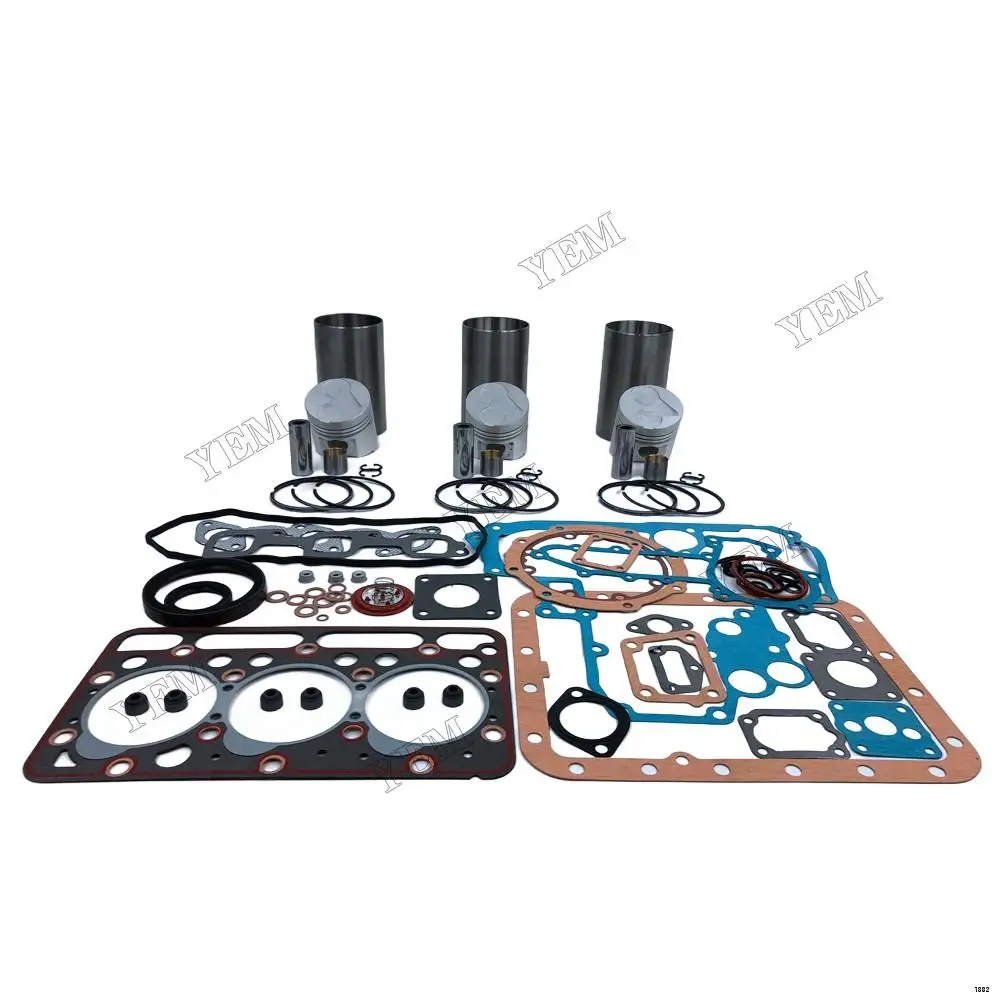 Overhaul Rebuild Kit With Piston Rings Liner Head Gasket Set For Kubota D1403