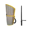 Conjunto de 2 piezas de protectores de brazos de yute con bordes amarillos