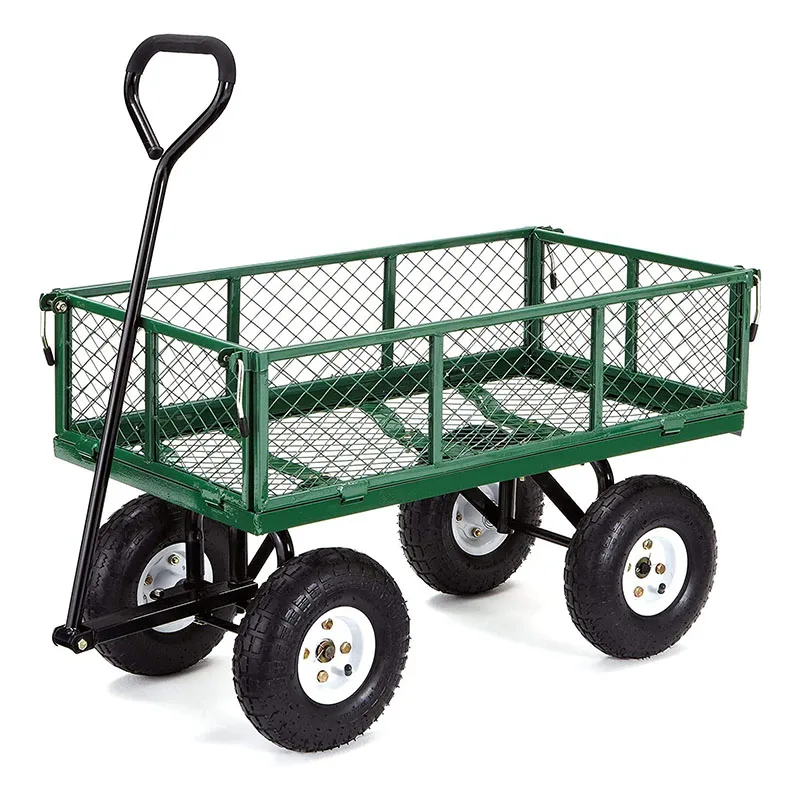 Customizable Garden Way Car Fw003 Garden Waste Cart Wheel Barrow Wiht Fourwheel For Outdoor