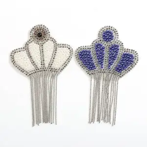 Fashion Reusable Sexy Multiple Styles Pasties Star Heart Crown Shapes Rhinestone Nipple Covers With Different Tassels for Women