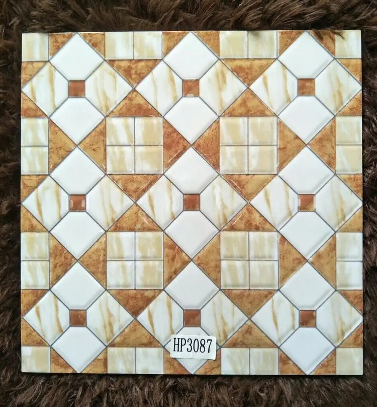 Minqing 3d Stone Design Floor Tiles with Amber Glazed