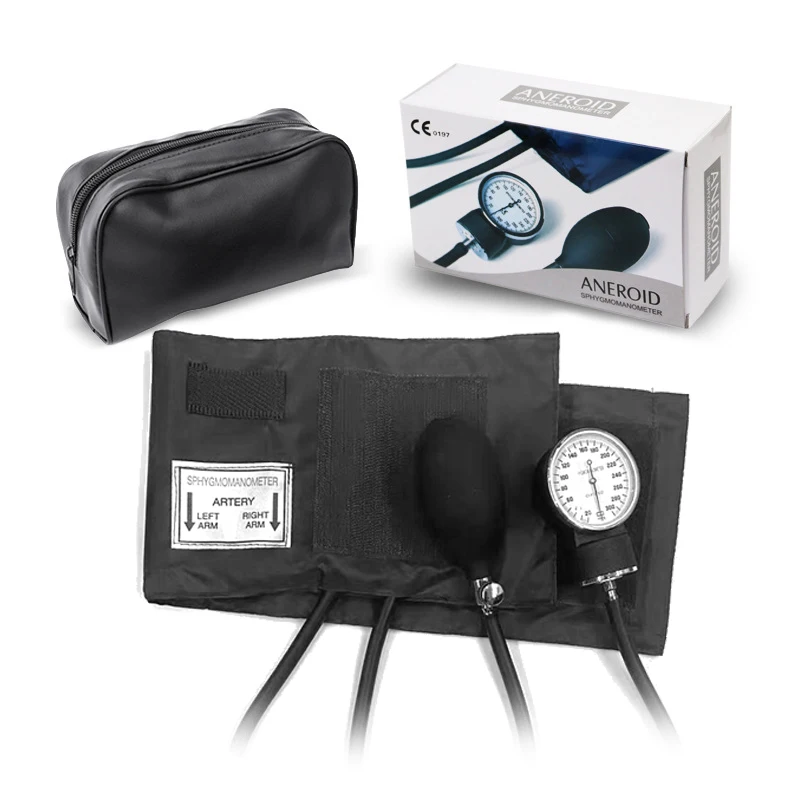 Oem Palm Type Aneroid Sphygmomanometer Stethoscope Blood Pressure