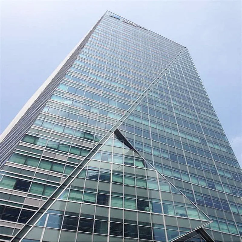 Glass Curtain Wall Invisible Frame Building Facade