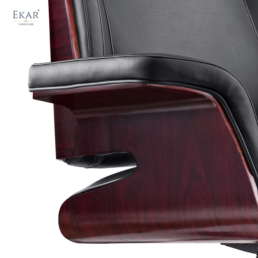 Luxurious Italian Imported Top-Grain Leather Executive Office Chair details