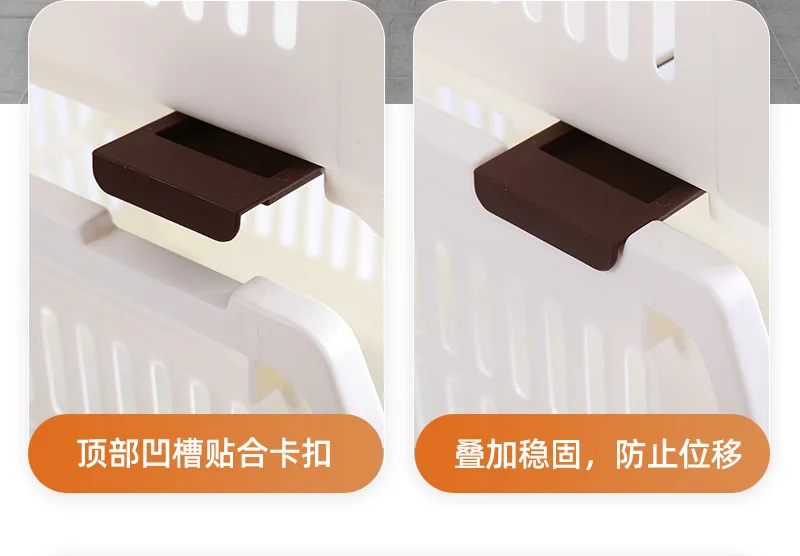 Plastic Floor Type Kitchen Storage Drawer Vegetable And Fruit Storage Rack Multi-functional Toy Shelf
