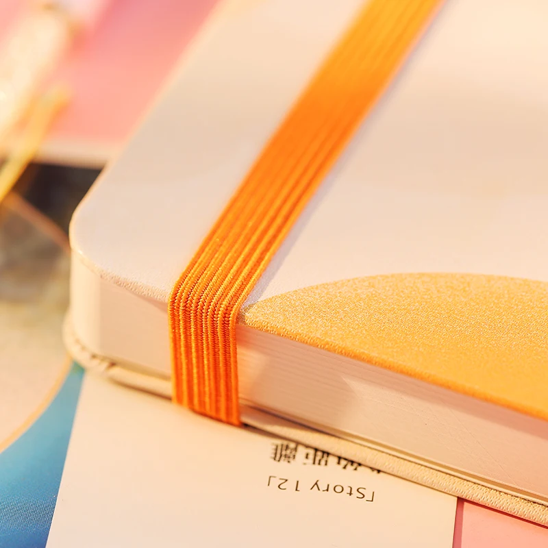 LABON New Arrivals Pink Custom Full Colors Four Seasons Theme Printing Leatherette Paper Cover A5 Dot Grid Notebook