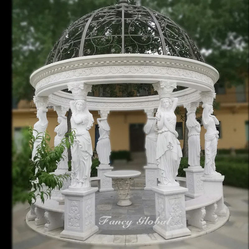 Sell Well New Type Garden Gazebo Marble Statues Outdoor Gazebo Fashion