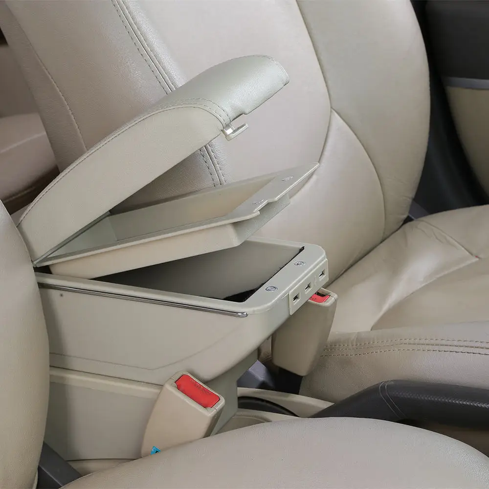 product split type rotatable heighten armrest box  central console storage box ashtray cup holder-4
