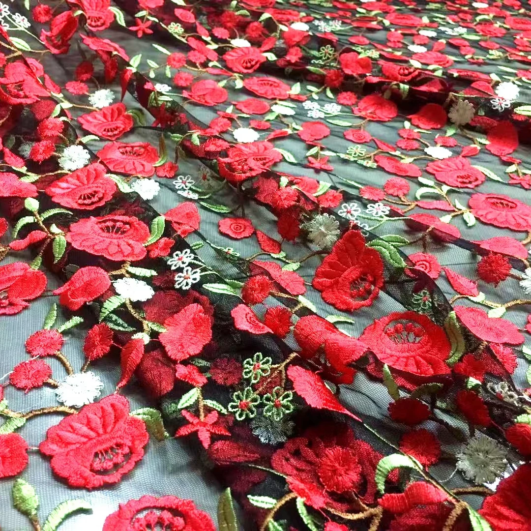 red fabric flowers for dresses Ushaworks Red Artificial Fabric Flowers with Pearl for Home Decoration, Dress, Boutique, DIY Art Craft Pack