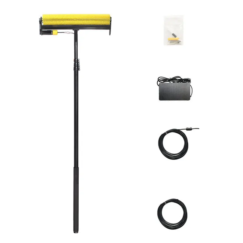 Solar Panel Photovoltaic Cleaning Machine Dry Water Washing Handheld Electric Power Station Cleaning Roller