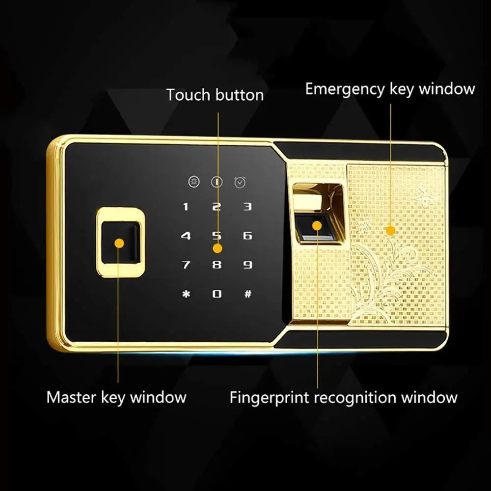 
Небольшой стальной Сейф zhenzhi, ящики для шкафов для дома, офиса, гостиницы, блокировка по отпечатку пальца, Сейф 