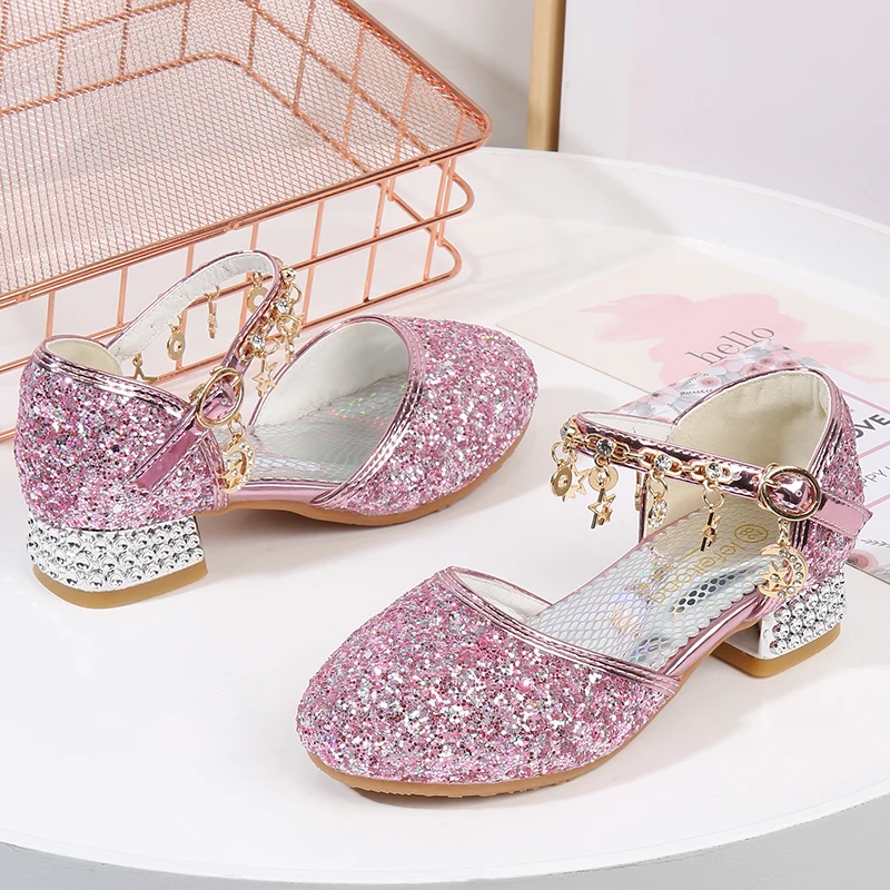 Source Tacones altos para ninos Girls Sandals Child Fashion Wild Princess Shoes High Heels on m.alibaba.com