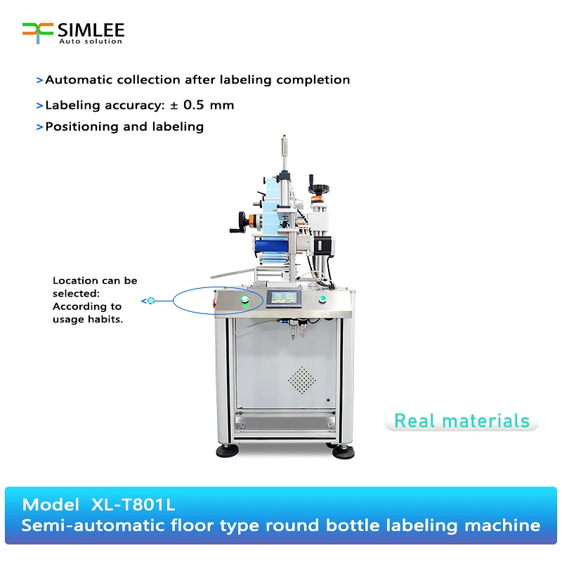 Semi Automatic Floor Type Round Bottle Labeling Machine