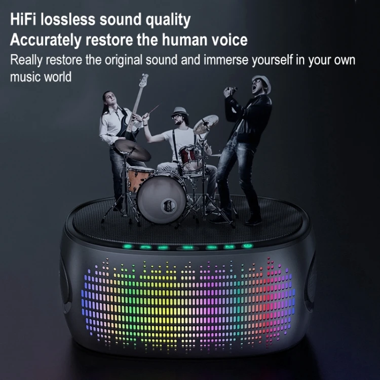 SOAIY K1 Colorful Lighting Mini 3D Surround Subwoofer Wireless BT Speaker