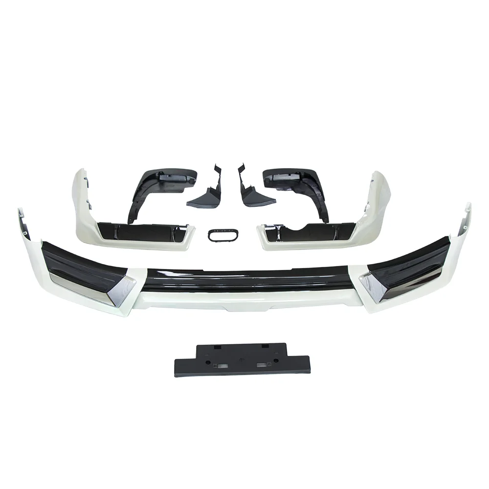 TDCMY Car Body Kits ABS GTS Bumper Guard Spoiler Mudguard License Plate Frame for Land Cruiser LC200 2019